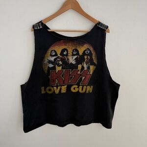 Kiss Love Gun Rock Black sleeveless T-shirt